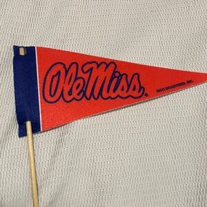 INC International Concepts Red and Navy Ole Miss Felt Pennant Flag